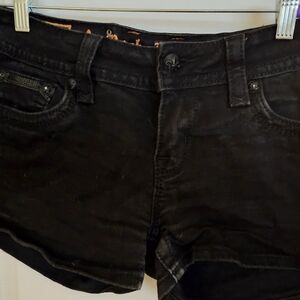 Rock Revival Charcoal Denim Shorts